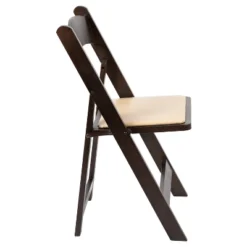 Flash Furniture HERCULES Series Chocolate Wood Folding Chair With Vinyl Padded Seat -Baxton Studio Sale Shop GUEST a5653cb0 59bd 458a a4fc 34a21bc5560f