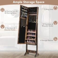 Tangkula Jewelry Mirrored Cabinet Armoire Organizer Storage Box W/ Stand Christmas Gift 13 Tangkula Jewelry Mirrored Cabinet Armoire Organizer Storage Box W/ Stand Christmas Gift -Baxton Studio Sale Shop GUEST a57db280 6528 4dc2 a161 a1970086cf0a