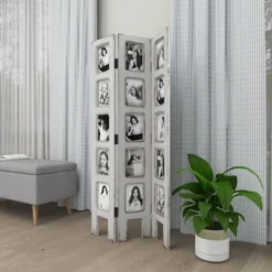 Farmhouse Chinquapin Wood Rectangle Room Divider Screen White - Olivia & May -Baxton Studio Sale Shop GUEST a57dbe4d 3b65 4013 a620 67bf0afd191c