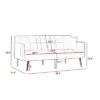 NicBex 69.2 Inch Velvet Futon Sofa Bed With 2 Hidden Cup Holders And 2 Pillows For Living Room,Office,Apartment