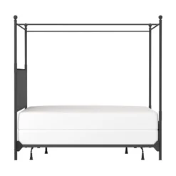 Mcarthur Metal And Upholstered Canopy Bed Matte Black/Gray Fabric - Hillsdale Furniture -Baxton Studio Sale Shop GUEST a65d068f cbff 44dc 9db0 aded9c6b0f97