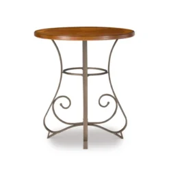 3pc Carter Swivel Dining Sets Metal/Tan/Cherry - Powell Company -Baxton Studio Sale Shop GUEST a6985623 4c3d 420c 8dc3 32453ff57e6e