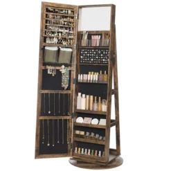 Songmics Mirror Jewelry Cabinet Organizer 360° Rotating Jewelry Armoire Storage Box -Baxton Studio Sale Shop GUEST a6acc9d5 3672 4616 aa50 525a76a46d74