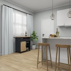 Industrial Rolling Cart Black - Olivia & May -Baxton Studio Sale Shop GUEST a70a1325 25ad 460d bc6f e18a60355d46