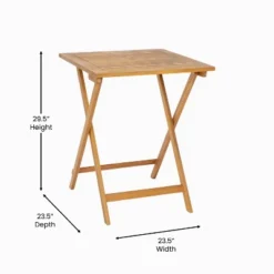 Merrick Lane 24 Inch Square Solid Acacia Wood Portable Folding Patio Bistro Table For Indoor/Outdoor Use In Natural Finish 13 Merrick Lane 24 Inch Square Solid Acacia Wood Portable Folding Patio Bistro Table For Indoor/Outdoor Use In Natural Finish -Baxton Studio Sale Shop GUEST a7b46a31 db86 4300 8573 5936535cd9e8