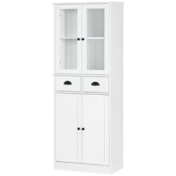 HOMCOM 61" Freestanding Kitchen Pantry, Storage Cabinet With Soft Close Doors, Adjustable Shelves, And 2 Drawers, White 7 HOMCOM 61" Freestanding Kitchen Pantry, Storage Cabinet With Soft Close Doors, Adjustable Shelves, And 2 Drawers, White -Baxton Studio Sale Shop GUEST a7c6f42f cbb0 4bac a228 7a96cb778e17