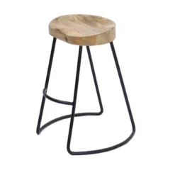 Wooden Saddle Seat Barstool Brown And Black - The Urban Port -Baxton Studio Sale Shop GUEST a82582fe e001 4fa3 bfa8 0f09bb946cd5