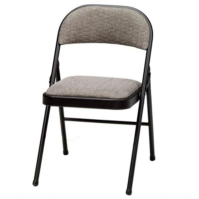 MECO 4-Pack Of Sudden Comfort Deluxe Fabric Padded Folding Dinning Chairs With 16 X 16 Inch Seat And Non Marring Leg Caps 1 MECO 4-Pack Of Sudden Comfort Deluxe Fabric Padded Folding Dinning Chairs With 16 X 16 Inch Seat And Non Marring Leg Caps