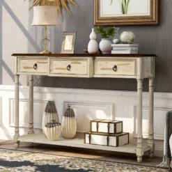 Console Table With Storage Drawers And Long Shelf-ModernLuxe -Baxton Studio Sale Shop GUEST a86075fa edfe 4a5d b5cb 69da9ffcf0ec