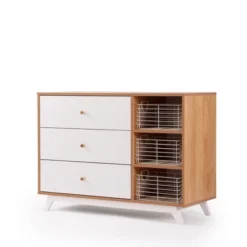 Teen Central Park 3 Drawer Dressers With Shelves - Dadada Baby -Baxton Studio Sale Shop GUEST a86ca941 ef99 4a65 a2da 21ada9c831b8