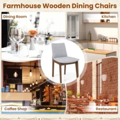 Tangkula Wooden Dining Chairs Of 4 W/ Added Cushions High Curved Back For Dining Room 15 Tangkula Wooden Dining Chairs Of 4 W/ Added Cushions High Curved Back For Dining Room -Baxton Studio Sale Shop GUEST a8993bcf 131a 4d0c 9daf f931f9fda8f1