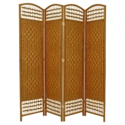 5 1/2 Ft. Tall Fiber Weave Room Divider 4 Panels - Oriental Furniture -Baxton Studio Sale Shop GUEST a8a5364c a729 4887 beaa 83ff2a461d12