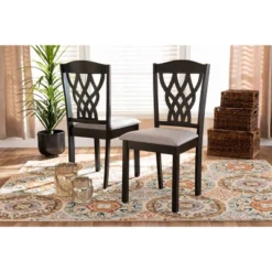 2pc Delilah Fabric Upholstered And Wood Dining Chairs - Baxton Studio -Baxton Studio Sale Shop GUEST a8b16108 4bbe 422a 942b 8c48bb97e45a