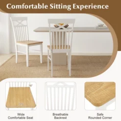 Tangkula Farmhouse Dining Chair Set Of 4 Wooden Kitchen Chair W/ Rubber Wood Frame -Baxton Studio Sale Shop GUEST a8e089ad 272c 49a6 8eef 12dabd0d1c3c