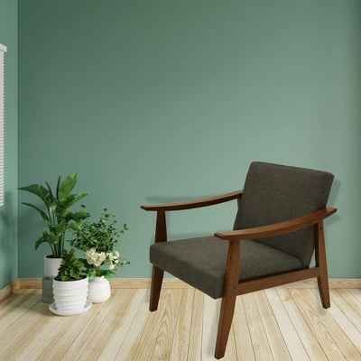 Zenvida Mid Century Modern Accent Armchair Solid Hardwood Upholstered 3 Zenvida Mid Century Modern Accent Armchair Solid Hardwood Upholstered - Image 3