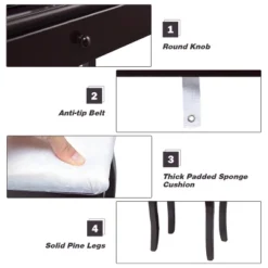 Costway Vanity Table 10 Dimmable Bulbs Makeup Desk WhiteBlackBrown -Baxton Studio Sale Shop GUEST a95b96cb c59a 4039 929c 65cbae4ba4a3