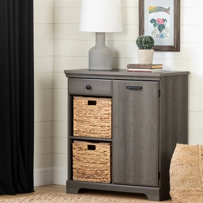Versa 1 Door Storage Cabinet Gray Maple - South Shore 1 Versa 1 Door Storage Cabinet Gray Maple - South Shore