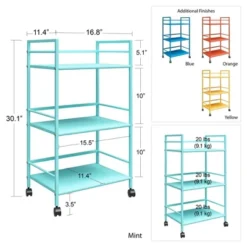Cache Metal Rolling Cart Blue - Novogratz -Baxton Studio Sale Shop GUEST a9cd7f56 8f3c 4366 9a1d 7a2491d8a811
