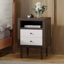 Industrial Wooden 2-Drawer Closet Chest Storage Cabinet Bedroom Living Room-Christopher Knight Home -Baxton Studio Sale Shop GUEST a9e21aef 0719 4e78 8d47 aa7afadfc8e7
