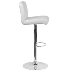 Emma And Oliver Swivel Rolled Seat Adjustable Height Barstool With Chrome Base -Baxton Studio Sale Shop GUEST a9e9ae30 72cb 41de a39a 356cbc9d11cf