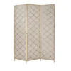 Modern Metal Filigree Room Divider Screen Gold - Olivia & May