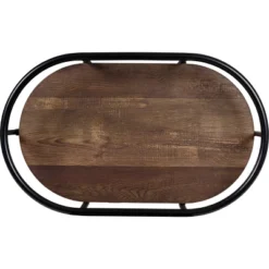 Honey-Can-Do 3 Tier Oval Bar Cart Walnut -Baxton Studio Sale Shop GUEST aa94be73 1f96 49b5 99a1 26c148db1b55