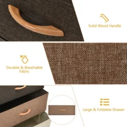 Costway 5-Drawer Dresser Storage 4-Tier Organizer Tower Steel Frame Wooden Top 14 Costway 5-Drawer Dresser Storage 4-Tier Organizer Tower Steel Frame Wooden Top -Baxton Studio Sale Shop GUEST aacc4aae 622f 4cac 9c28 93c20af99bf6