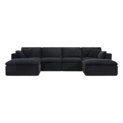 142'' U-Shaped Modular Sectional Sofa, Luxury Fully Compressed Couch With Ottomans & Cloud-Like Cushions - ModernLuxe -Baxton Studio Sale Shop GUEST aae02dcd 7c32 4947 af43 a1fcf33dcf35