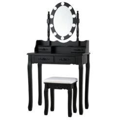 Tangkula Make-Up Vanity Table Dresser Set W/LED Light, Black Brown White 18 Tangkula Make-Up Vanity Table Dresser Set W/LED Light, Black Brown White -Baxton Studio Sale Shop GUEST ab64e2ac 26f1 4f51 801d 9641c350e35a