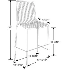 Set Of 2 Sodra Rounded Seat Wire Counter Height Barstool Black - Threshold™ 9 Set Of 2 Sodra Rounded Seat Wire Counter Height Barstool Black - Threshold™ -Baxton Studio Sale Shop GUEST aba0b7b0 e031 40e5 a117 6b6b5d67048f