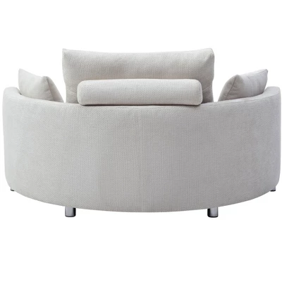 Sapphtopaz Foldable Sleeper Sofa Pull Out Couch Linen 3 Seat Round Sofa Bed Adjustable Futon Sofa Bed With 3 Pillows Couches For Living Room 6 Sapphtopaz Foldable Sleeper Sofa Pull Out Couch Linen 3 Seat Round Sofa Bed Adjustable Futon Sofa Bed With 3 Pillows Couches For Living Room - Image 6