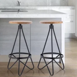 JONATHAN Y Spiroa Modern Industrial Metal Backless Circular Bar Stool 23 JONATHAN Y Spiroa Modern Industrial Metal Backless Circular Bar Stool -Baxton Studio Sale Shop GUEST aca14d00 9896 469a b76d 101d128a1616