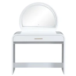 40"W Dressing Table Vanity Table Makeup Table With Touch Screen Lighted Mirror And Large Drawe - ModernLuxe 17 40"W Dressing Table Vanity Table Makeup Table With Touch Screen Lighted Mirror And Large Drawe - ModernLuxe -Baxton Studio Sale Shop GUEST acb73142 6d81 4edd aa4c 1b35ea4ac3bd