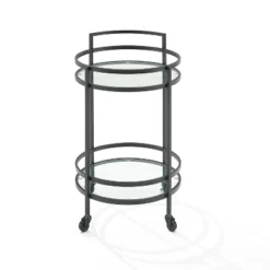 Bailey Round Bar Cart Matte Black - Crosley 13 Bailey Round Bar Cart Matte Black - Crosley -Baxton Studio Sale Shop GUEST acca8b0c 27f3 4595 8c67 2b7794afc103