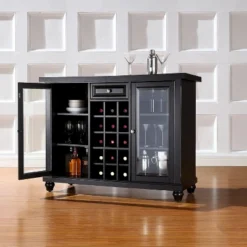 Cambridge Sliding Top Bar Wood/Black - Crosley -Baxton Studio Sale Shop GUEST aced7df0 223d 4b82 b68a fc273d6e32c9