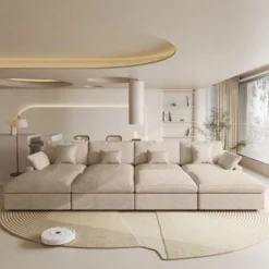 Modular Sectional Sleeper Sofa Bed, 160"U Shaped Modular Couch With Storage Ottoman, Down Filled Convertible Sofa,6 Seater Couch For Living Room -Baxton Studio Sale Shop GUEST ad69ff1e 7cfa 4b02 9d4e 107f583a3322