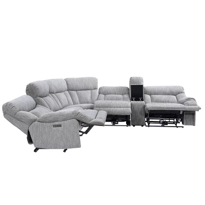 6pc Park City Dual Power Reclining Sectional Sofas Gray - Steve Silver Co. 5 6pc Park City Dual Power Reclining Sectional Sofas Gray - Steve Silver Co. - Image 5