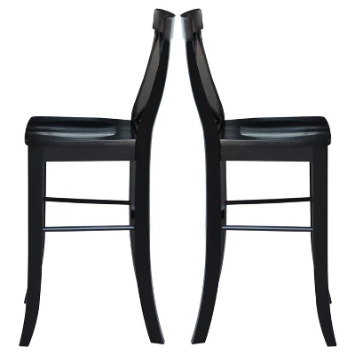 30" Martha X Back Barstool Jet Black - International Concepts 4 30" Martha X Back Barstool Jet Black - International Concepts - Image 4