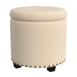 HomePop Storage Ottoman With Nailheads -Baxton Studio Sale Shop GUEST ae897530 fd91 4e2c 8175 779e6f66ef12