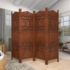 Traditional Wood Room Divider Screen Red - Olivia & May -Baxton Studio Sale Shop GUEST ae9c90af 9227 4e74 b0eb 2d4b26b95082
