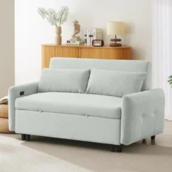 57.48" Convertible Sleeper Pull-out Sofa Bed Couch W/USB Ports, Two Throw Pillows For Living Room-- Frevyn 31 57.48" Convertible Sleeper Pull-out Sofa Bed Couch W/USB Ports, Two Throw Pillows For Living Room-- Frevyn -Baxton Studio Sale Shop GUEST aeba7e85 61b0 41d2 bbba 4f5e85a20a85
