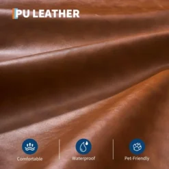 75" Futon Sofa Bed, Convertible Sleeper, Faux Leather Small Couch, Loveseat, Mid-Century Modern Couch For Living Room, Bedroom, Brown 9 75" Futon Sofa Bed, Convertible Sleeper, Faux Leather Small Couch, Loveseat, Mid-Century Modern Couch For Living Room, Bedroom, Brown -Baxton Studio Sale Shop GUEST aefc839b 6c53 49e5 a8d4 0355218fe47a