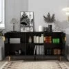 Modern Storage Sideboard With Adjustable Shelves - ModernLuxe
