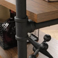 Iron City Multi Purpose Cart Checked Oak - Sauder -Baxton Studio Sale Shop GUEST af2bf052 12e4 4f1c 85aa 4b4a4a41372f