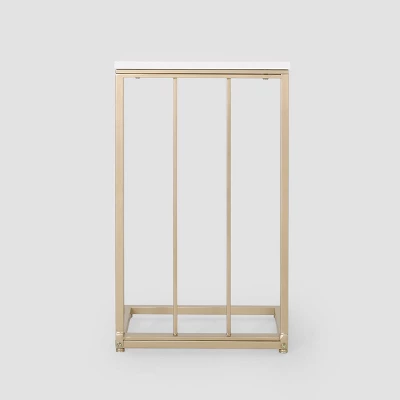 Durand Modern Glam End Table White - Christopher Knight Home 6 Durand Modern Glam End Table White - Christopher Knight Home - Image 6