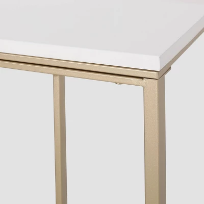 Durand Modern Glam End Table White - Christopher Knight Home 4 Durand Modern Glam End Table White - Christopher Knight Home - Image 4
