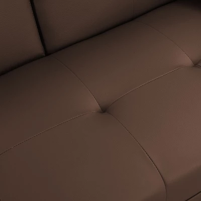 Kumasinova 66 Inch PVC Sofa Bed,Convertible Futon Sofa Bed With Cup Holders,Stainless Leg,Armrest,Couch Bed For Living Room,Office,Bedroom 5 Kumasinova 66 Inch PVC Sofa Bed,Convertible Futon Sofa Bed With Cup Holders,Stainless Leg,Armrest,Couch Bed For Living Room,Office,Bedroom - Image 5