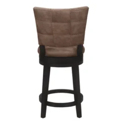 26" Kaede Wood And Upholstered Swivel Counter Height Barstool Black/Chestnut - Hillsdale Furniture 12 26" Kaede Wood And Upholstered Swivel Counter Height Barstool Black/Chestnut - Hillsdale Furniture -Baxton Studio Sale Shop GUEST afa6d810 b05c 4033 8266 069ff5137a6d