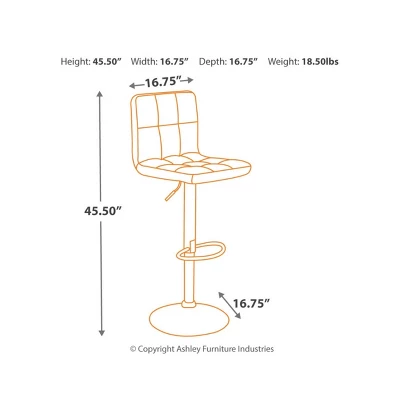 Bellatier Tall Swivel Barstool Black - Signature Design By Ashley 6 Bellatier Tall Swivel Barstool Black - Signature Design By Ashley - Image 6