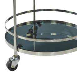 Contemporary Stainless Steel And Smoke Glass Bar Cart Silver - Olivia & May -Baxton Studio Sale Shop GUEST aff39804 1105 45f1 9925 d747b1a2ef1e